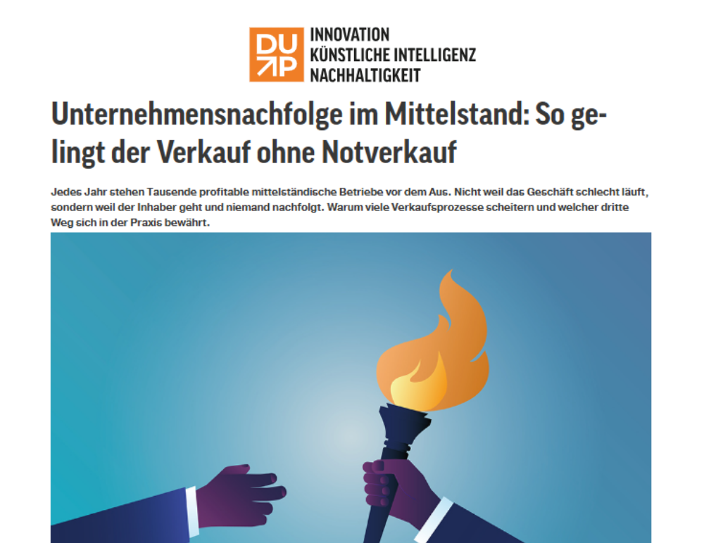 Dup unternehmensnachfolge im mittelstand