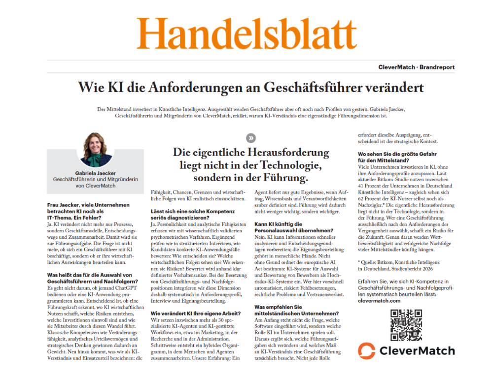 Handelsblatt ki anforderungen